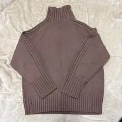 earth music&ecology タートルネックセーター ピンクブラウン