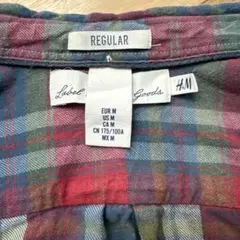 H&M チェック柄 ボタンダウンシャツ M