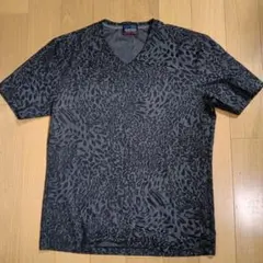 NICOLE CLUB FOR MEN VネックTシャツ レオパード柄