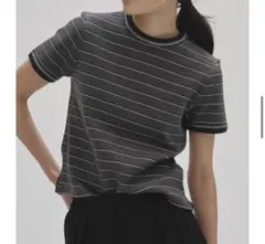 TODAYFUL Border Ringer Tee チャコールグレーのサムネイル