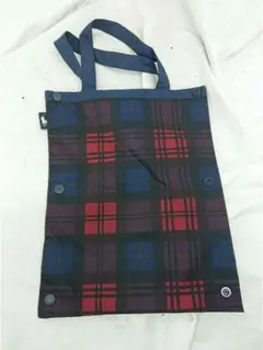 ★ポロ ラルフローレン チェック柄 トートバッグ ネイビー系 ユニセックス