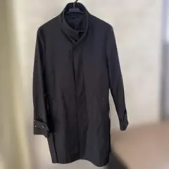 ［コムサデモードメン］ブラック ステンカラーコート