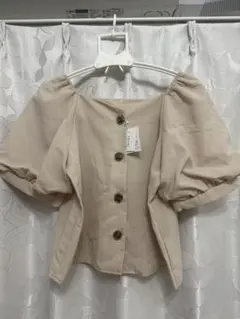 INGNI ベージュ パフスリーブ トップス M