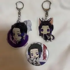 鬼滅の刃 胡蝶しのぶ アクリルキーホルダー・バッジセット