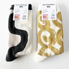 【新品2足】【23〜25cm】ユニクロ マリメッコ ヒートテックソックス 靴下