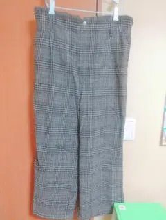 チェック柄パンツ 4L