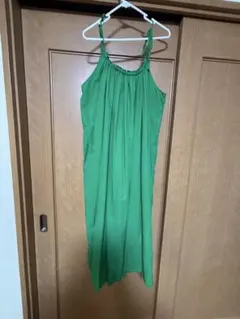 ロングワンピース キャミワンピース グリーン