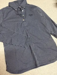 キャロウェイ　ネイビー・ホワイトストライプ 長袖シャツ