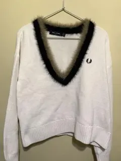 Fred Perry ニット ファー 白のサムネイル