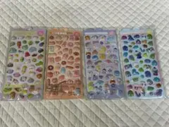 3D 立体 シール 4枚セット　ぷくぷくシール