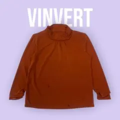 VINVERT オレンジ ハイネック 長袖 シャツ ブラウス サイズ9 S886のサムネイル