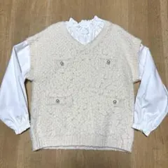 プティマイン　キッズ　長袖カットソー　トップス　ニット