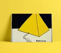 【NO.680】ピラミッドアートポスター☆黄色エジプトおしゃれスタイリッシュ店舗