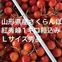 秀品】山形県産さくらんぼ 紅秀峰1キロ(箱込み) Lサイズ 大粒 ご家庭 
