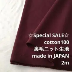 Z10X/4137-01◆2m 期間限定/綿100%裏毛ニット生地/アパレル