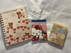 リラックマ ハローキティ すみっコぐらし メモ帳セット