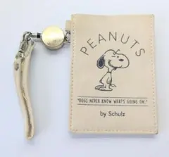 スヌーピー リール付き定期入れ