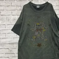 USA製90sヴィンテージTシャツ！シングルステッチ　グレー半袖古着　XL77