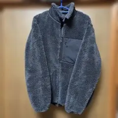 UNIQLO ボアジャケット Ｌ　グレーフリースブルゾン