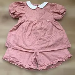 キッズ服 セットアップ ピンク フリル 刺繍のサムネイル