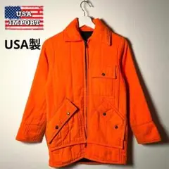70sヴィンテージ【アメリカ古着】USA製　アウタージャケット　オレンジ