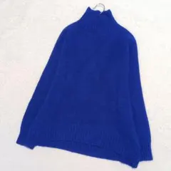 ​✨美品✨ロイヤルブルー オーバーサイズ タートルネックニット 鮮やかカラー