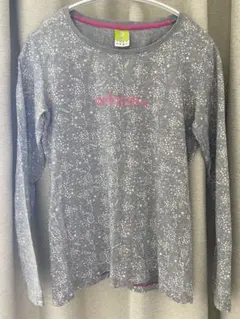 adidas アディダス星柄グレーTシャツラメプリントスポーツから部屋着y2k