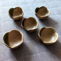 【未使用】花形陶器5個セット