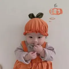 1003 80 ハロウィン かぼちゃ 女の子 男の子 子供 ロンパース コスプレ