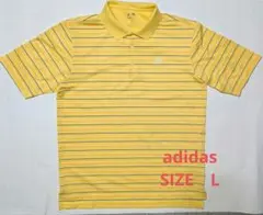 ほぼ未使用！adidas クリマライト ストライプ ポロ　 Lサイズ　ゴルフにも