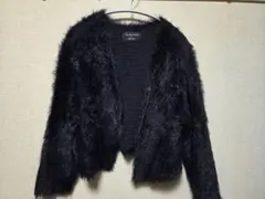 UNITED TOKYO エコファーブラックカーディガン　ボレロ