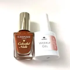 ★使用済み　HOMEIジェルネイル とCANMAKEマニキュア　2個セット