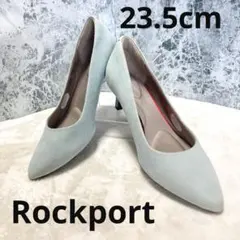 【ほぼ美品】Rockportロックポートアイスブルー　スエード23.5㎝