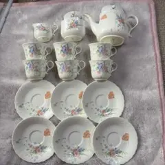【美品✨】花柄ティーカップセット 日本製