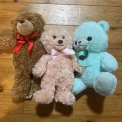 テディベア ぬいぐるみ ブラウン レース付き - メルカリ