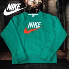 NIKE ナイキ ビッグロゴ スウェット グリーン 古着 ユニセックス