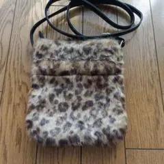 レオパード柄 ファー スマホショルダーバッグ未使用品☆