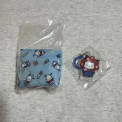 ミャクミャク サンリオキャラクターズ レトロレッスンバッグミニキーホルダー