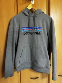 patagonia パタゴニア ビッグロゴ プルオーバーパーカー グレー S