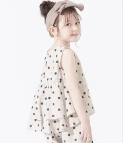 新品未使用　ドット　ノースリーブ　チュニック　100サイズ　ブリーズ