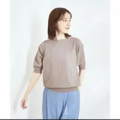 【JAYRO】ピンタックドルマンプルオーバー　ブラウン M きれいめカジュアルのサムネイル