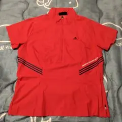 adidas レディース ゴルフシャツ M 赤