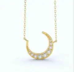 LK Salon 18K 月ミニネックレス　イエローゴールド 月ミニネックレス - LK Salon