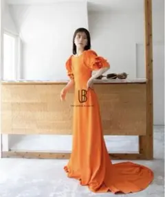 【THE URBAN BLANCHE】アーバンブランシュ　カラードレス　オレンジ