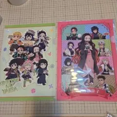 鬼滅の刃クリアファイル2枚セット ガスト全員集合ミニキャラ 牛角竈門禰豆子