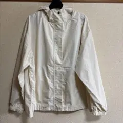 無印良品　撥水フードジャケットＭ～Ｌ・アイボリー M-L