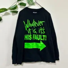 ギルダン ロゴ長袖Tシャツ キッズXL 黒 緑 綿 韓国風 古着のサムネイル