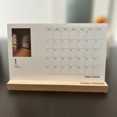 卓上カレンダー 2026年　置き型カレンダー　ひのき檜