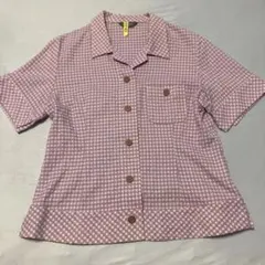 チェック柄ブラウス