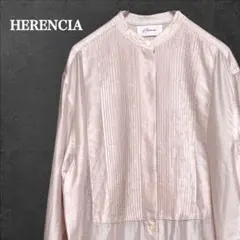 美品✤19,580円✤ヘレンチア ピンタックシアーブラウス ロングシャツ ピンク